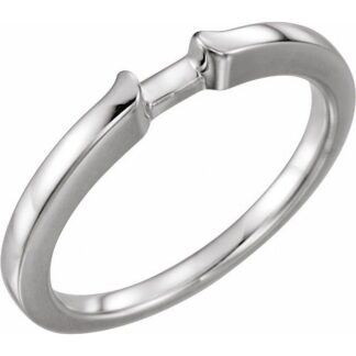 14K X1 White Band for 3.4 mm Round Ring