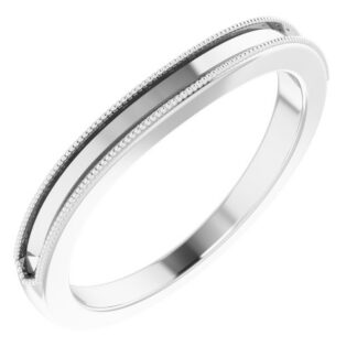 18K White Band Mounting