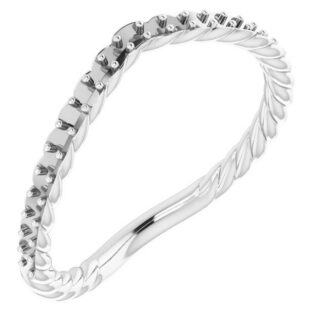 18K White Band Mounting