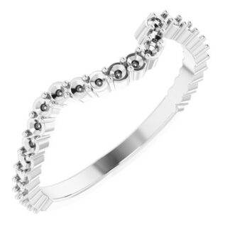 18K White Band Mounting