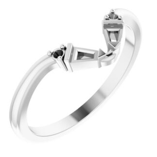 18K White Accented Matching Band Mounting