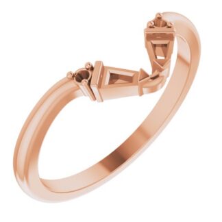 18K Rose Accented Matching Band Mounting